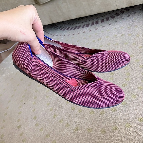 Rothy's Pink Flats Lightweight and Breathable - Picture 2 of 9